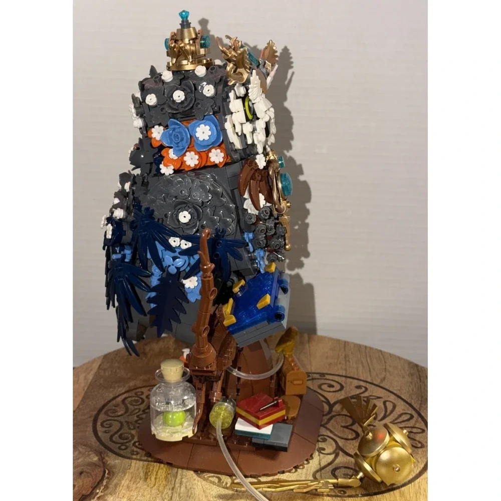 Qlt Qiaoletong Ideas Magic Owl Flower Animal Building Setcollectible Bird Model